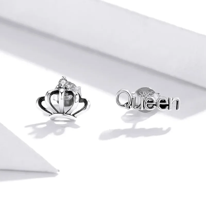 (image for) PANDORA Style Simple Crown Stud Earrings - SCE934 - View 2