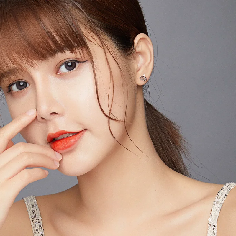 (image for) PANDORA Style Simple Crown Stud Earrings - SCE934 - View 6