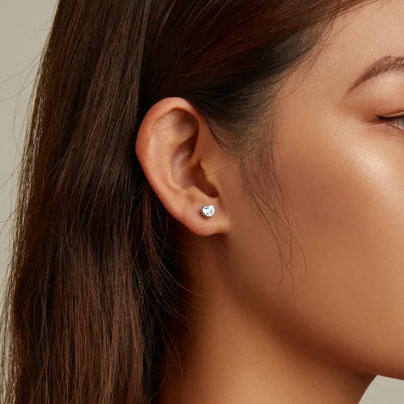 (image for) PANDORA Style Simple Love Stud Earrings - SCE1352-LB - View 5