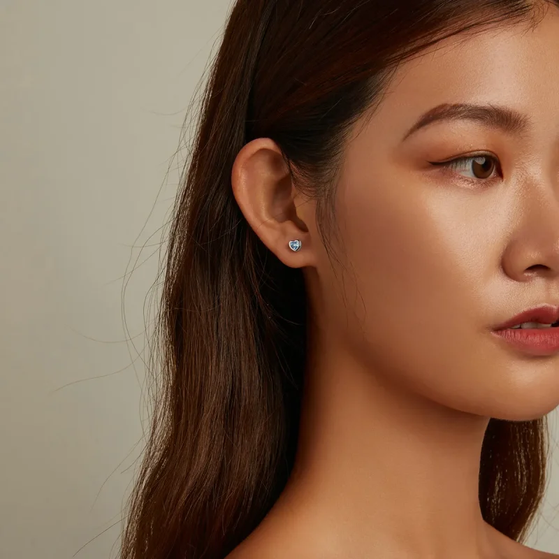 (image for) PANDORA Style Simple Love Stud Earrings - SCE1352-LB - View 8