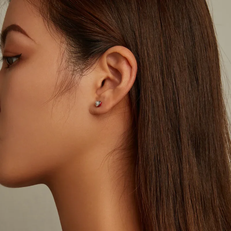 (image for) PANDORA Style Simple Love Stud Earrings - SCE1352-VT - View 9