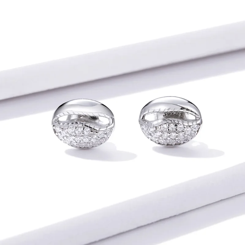 (image for) PANDORA Style Simple Shell Stud Earrings - BSE409 - View 4