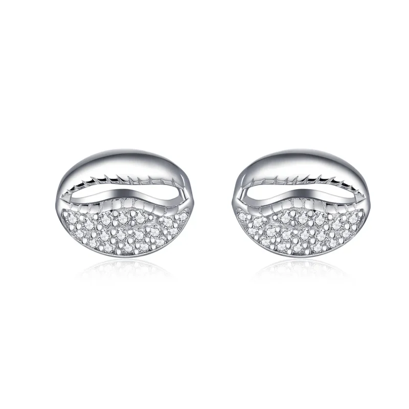 (image for) PANDORA Style Simple Shell Stud Earrings - BSE409 - Product Image