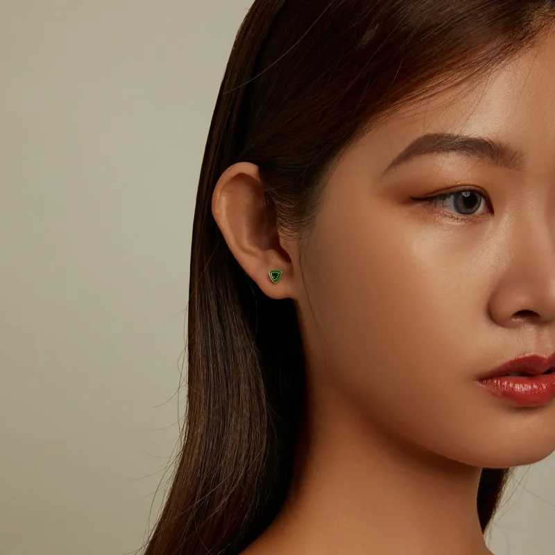 (image for) PANDORA Style Simple Triangle Stud Earrings - SCE1368 - View 5