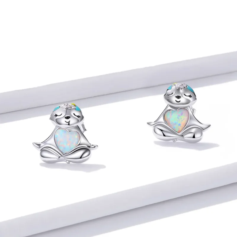 (image for) PANDORA Style Sloth Stud Earrings - BSE483 - View 2