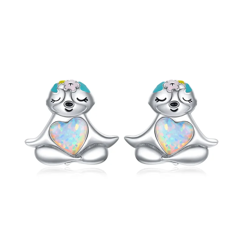 (image for) PANDORA Style Sloth Stud Earrings - BSE483 - Product Image
