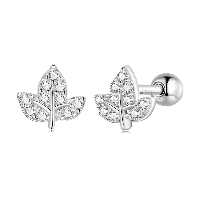 (image for) PANDORA Style Small Leaves Stud Earrings - SCE1459 - Product Image