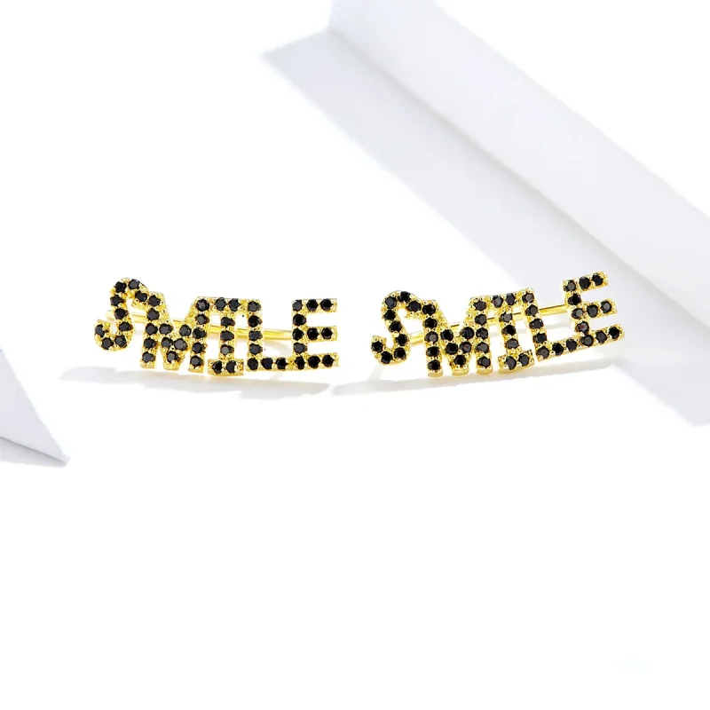 (image for) PANDORA Style Smile Stud Earrings - SCE764 - View 3