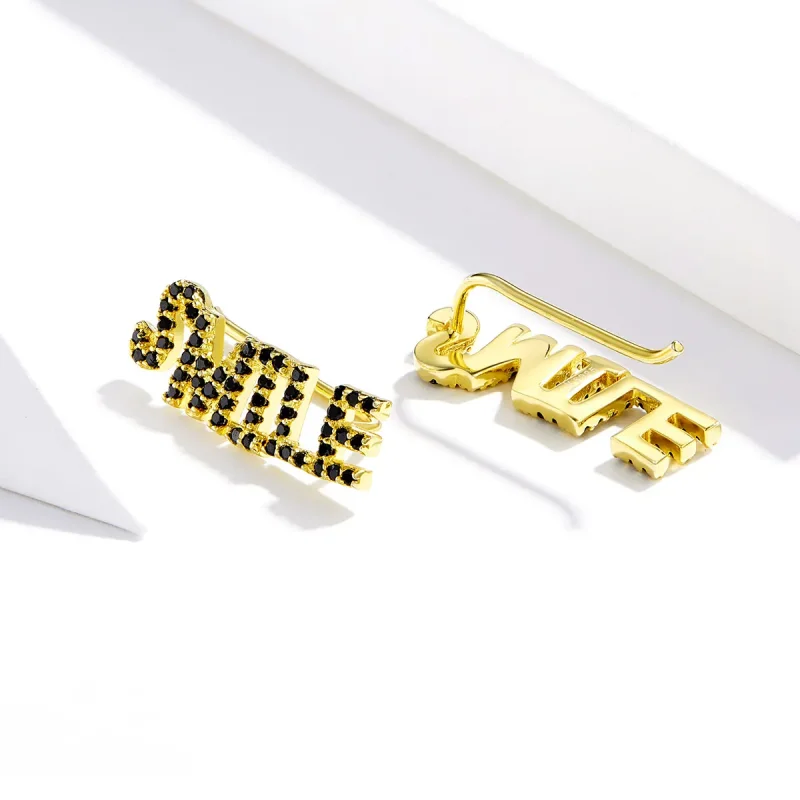 (image for) PANDORA Style Smile Stud Earrings - SCE764 - View 4