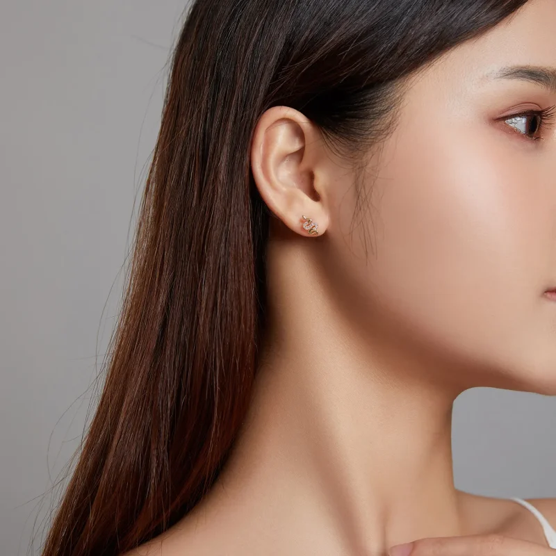 (image for) PANDORA Style Spirit Snake Stud Earrings - BSE526 - View 8