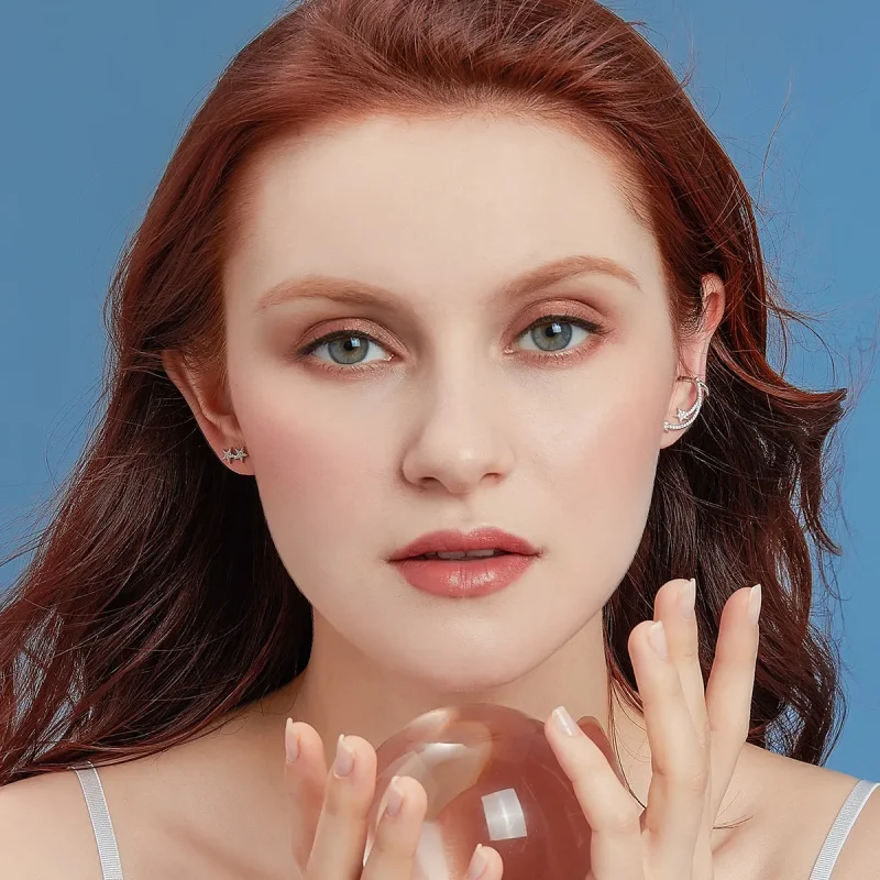 (image for) PANDORA Style Star Series - Meteor Stud Earrings - BSE087 - View 2