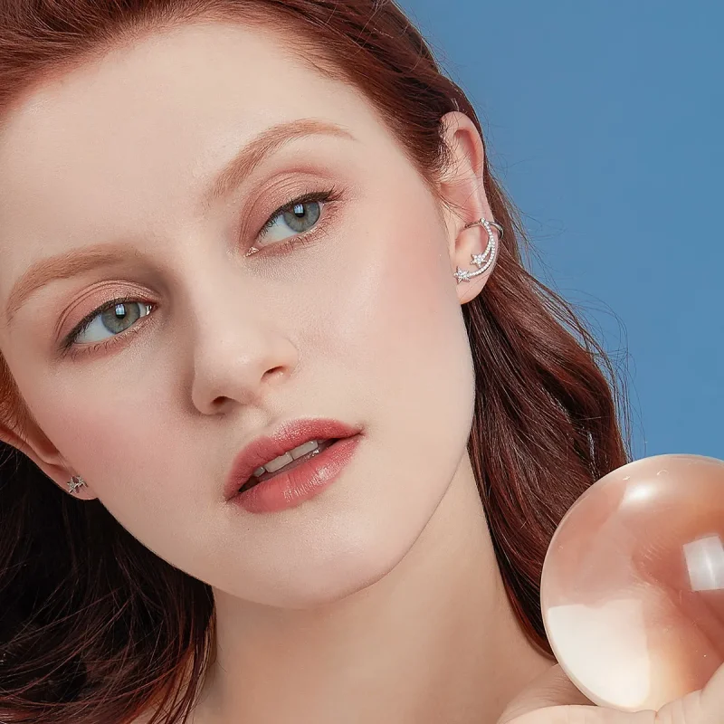 (image for) PANDORA Style Star Series - Meteor Stud Earrings - BSE087 - View 4