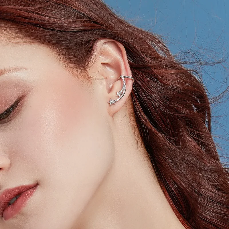 (image for) PANDORA Style Star Series - Meteor Stud Earrings - BSE087 - View 7