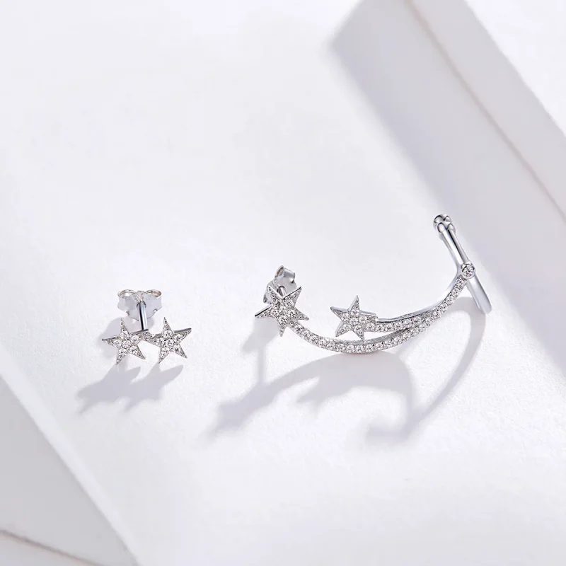 (image for) PANDORA Style Star Series - Meteor Stud Earrings - BSE087 - View 9