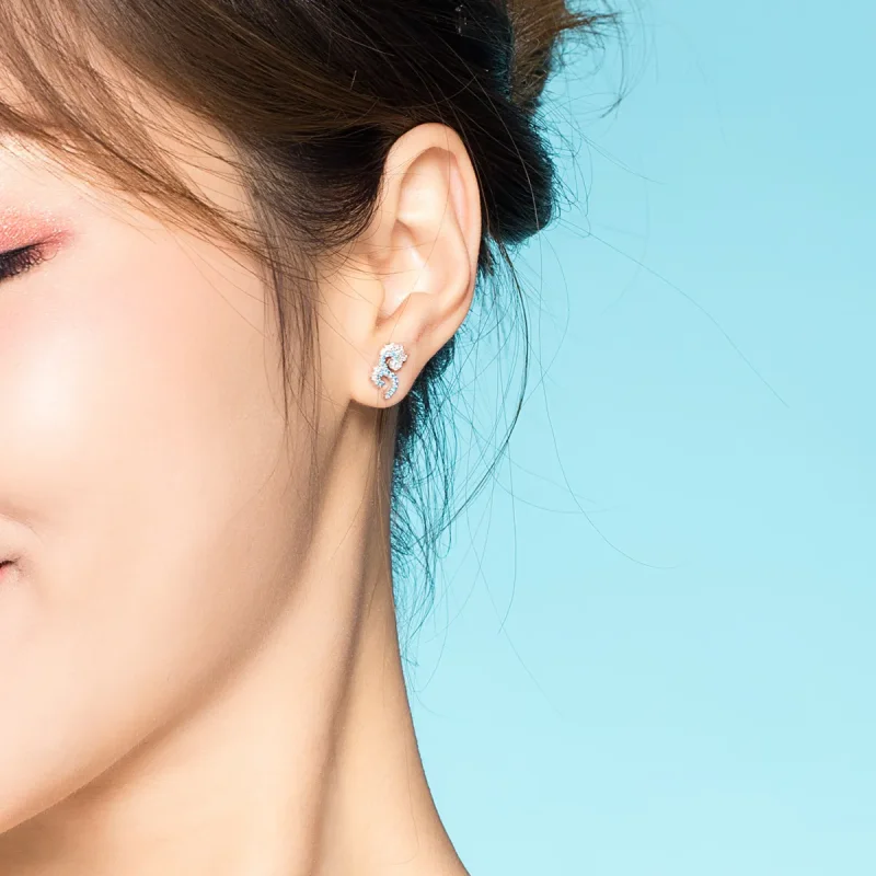 (image for) PANDORA Style Summer Spray Stud Earrings - BSE121 - View 6