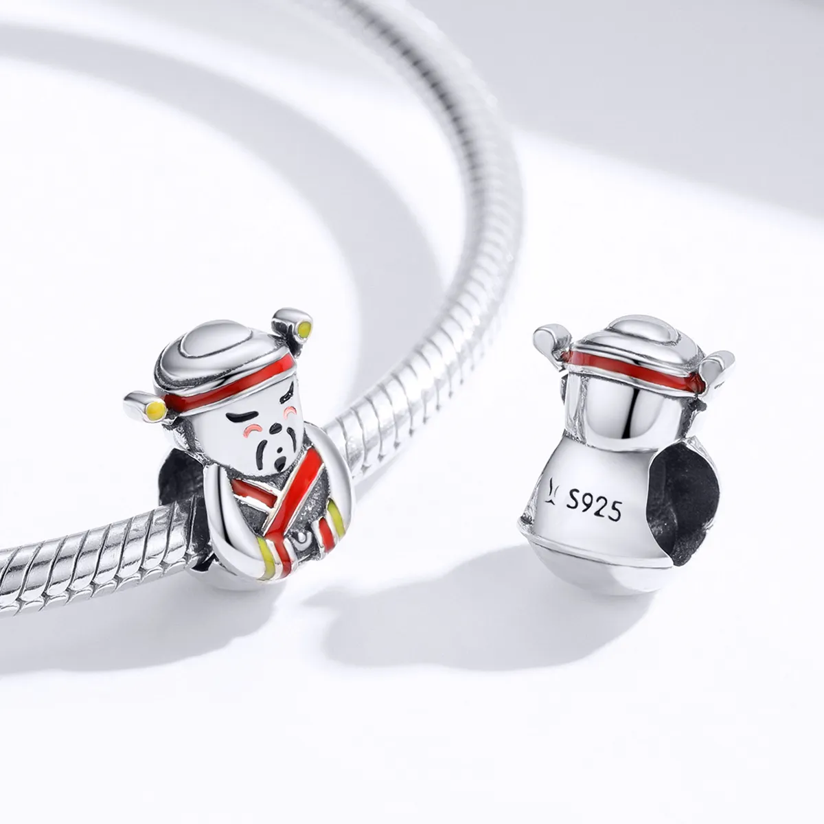 Pandora Style Silver Charm, Master of Wealth, Multicolor Enamel - SCC1373