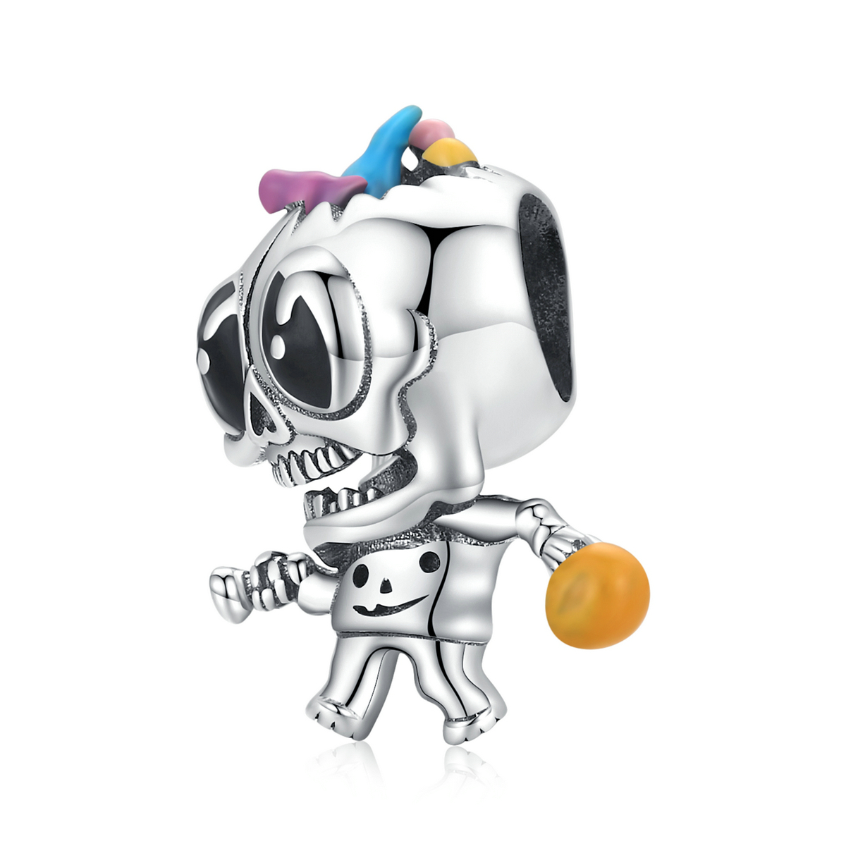 pandora style halloween skull charm scc1955