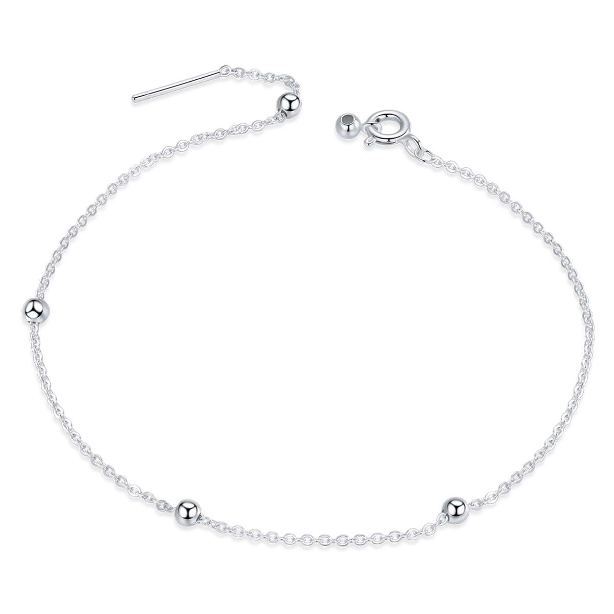 pandora style simple bead chain bracelet bsb061
