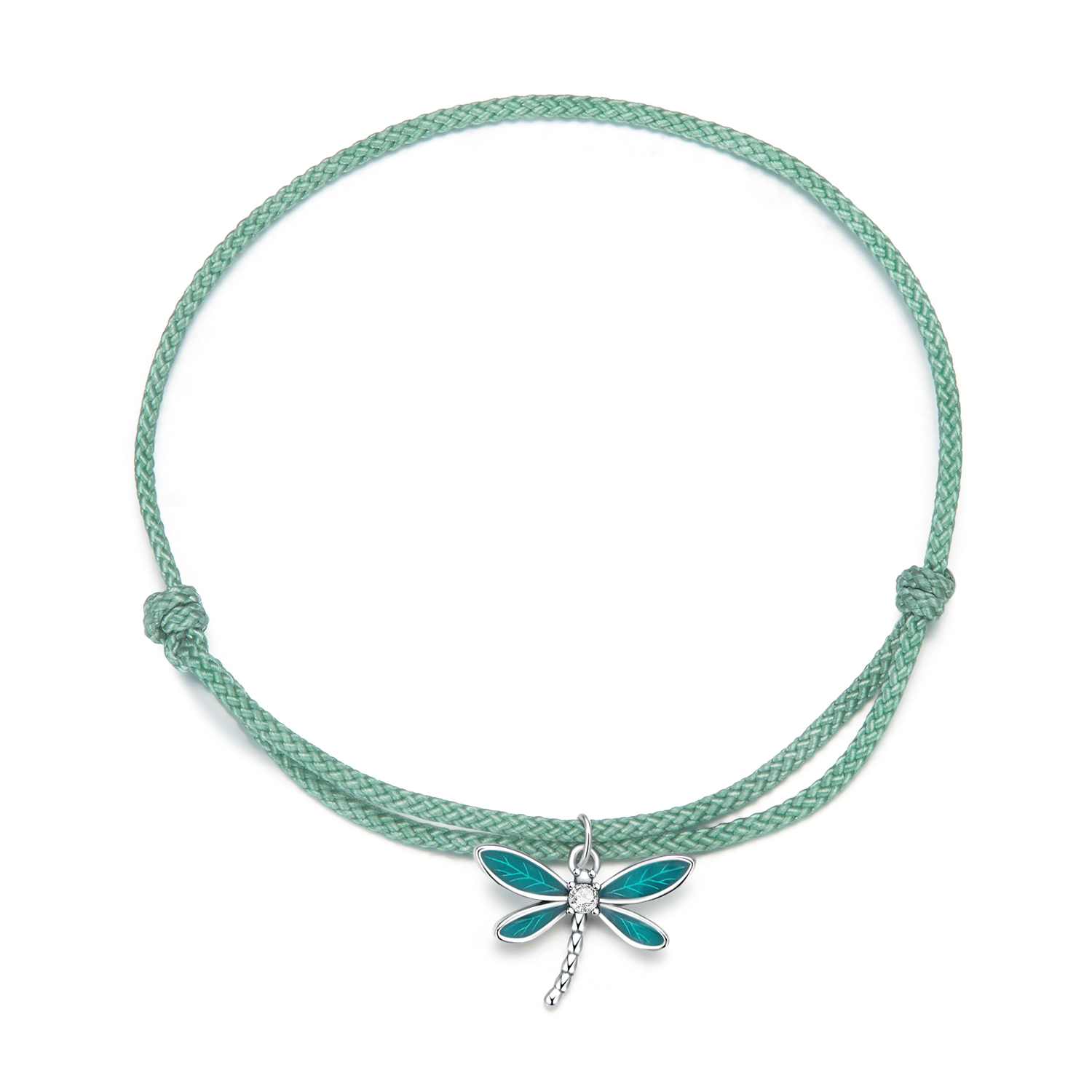 pandora style summer dragonfly cord bracelet scb237