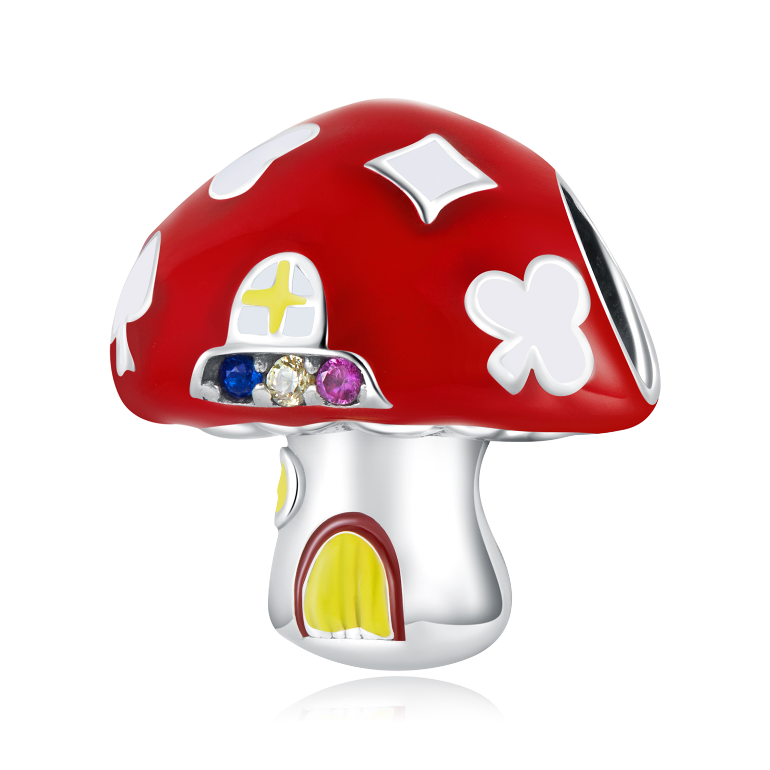 pandora style exquisite mushroom house charm scc2246