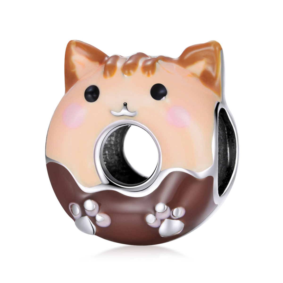 pandora style kitty donuts charm scc1877