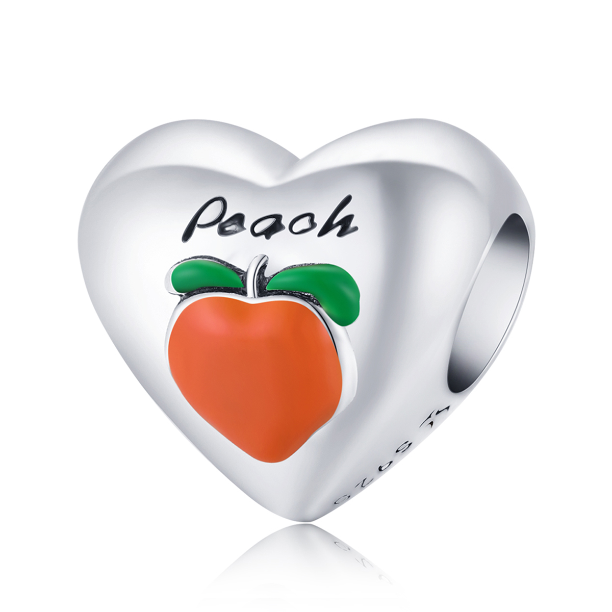 pandora style love peach charm scc1951