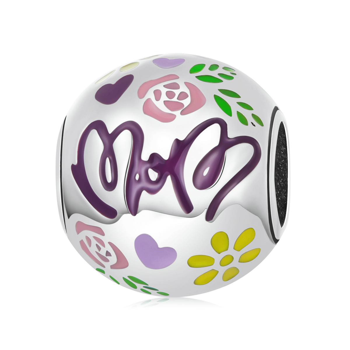 pandora style mother's day color doodles charm bsc595