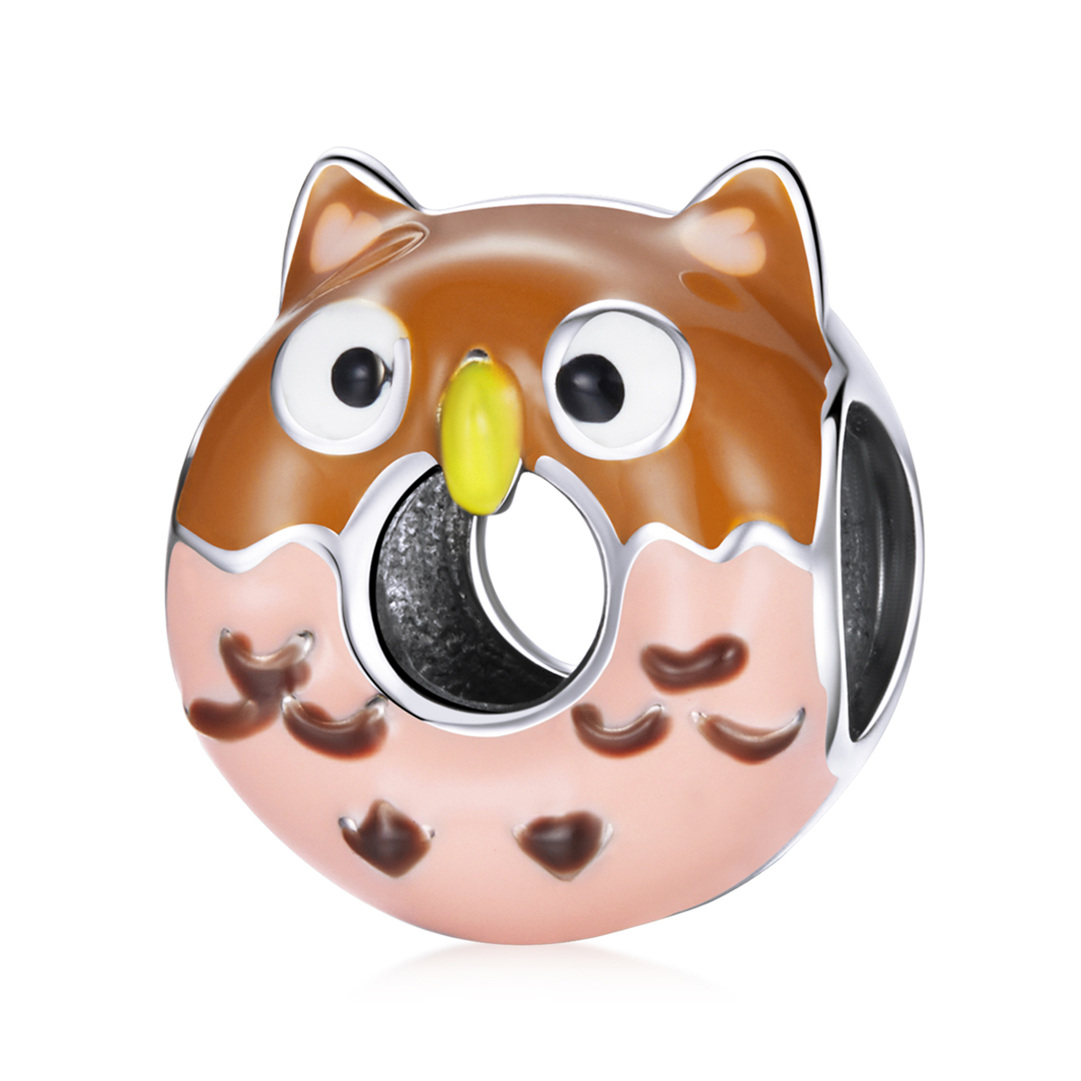 pandora style owl donuts charm scc1882