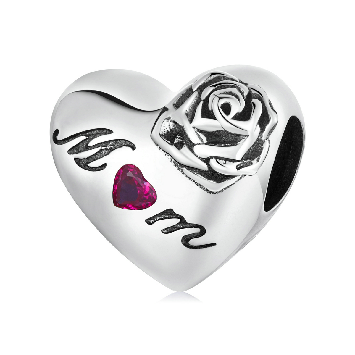 pandora style rose heart charm scc2072