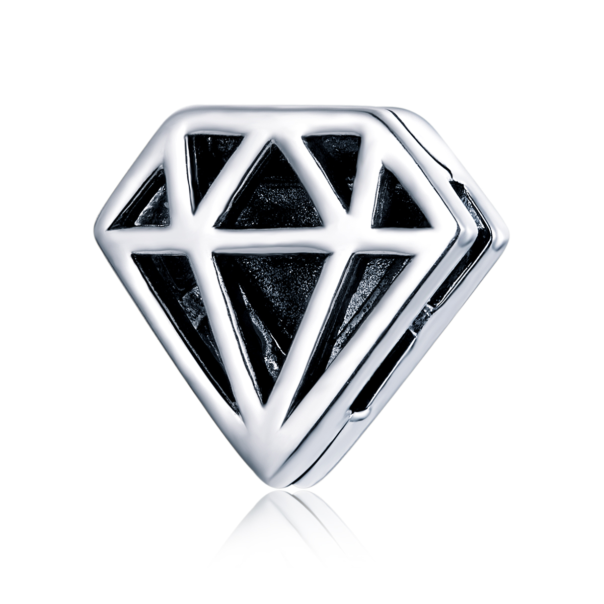 pandora style simple diamond charm clip scx117