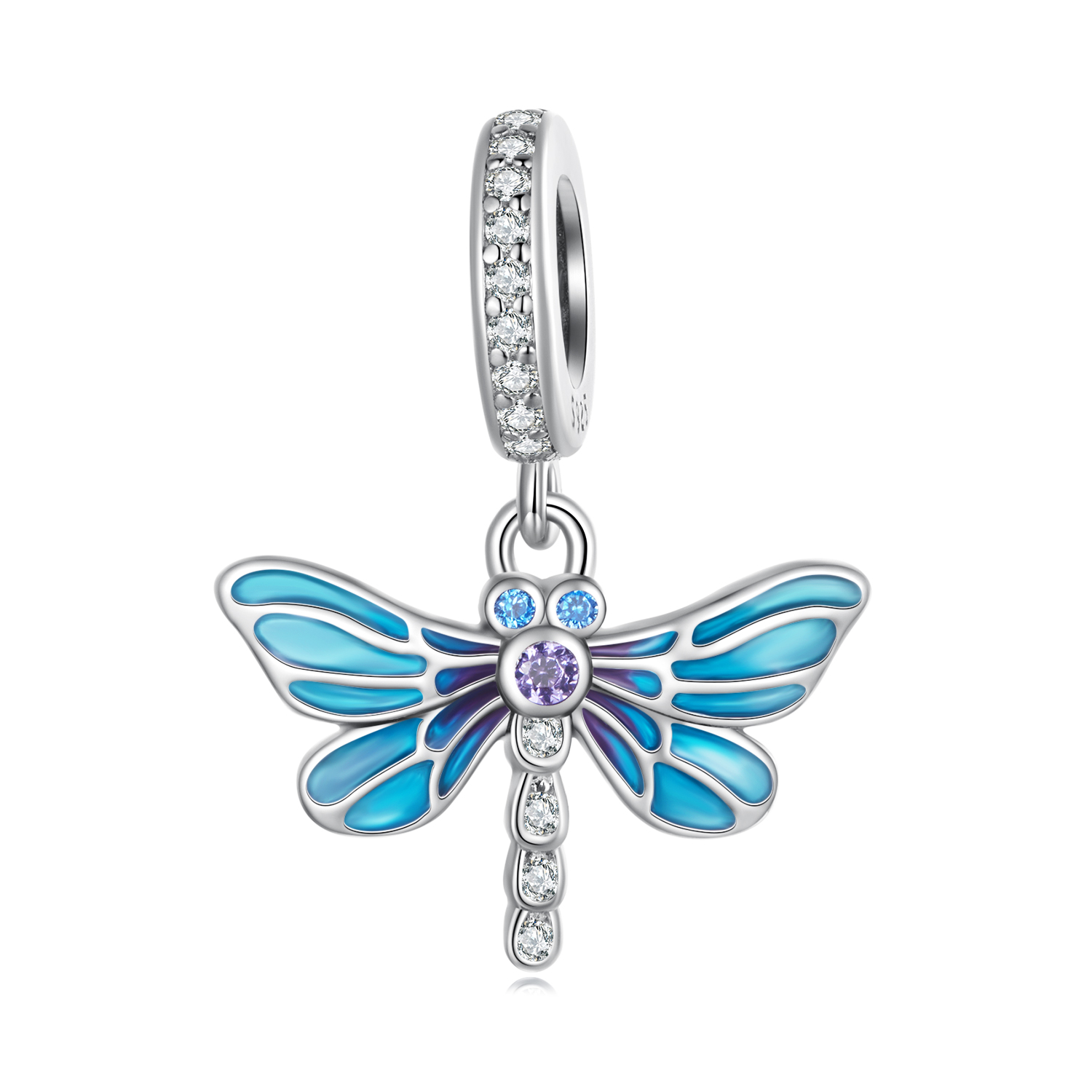 pandora style dragonfly dangle charm bsc665