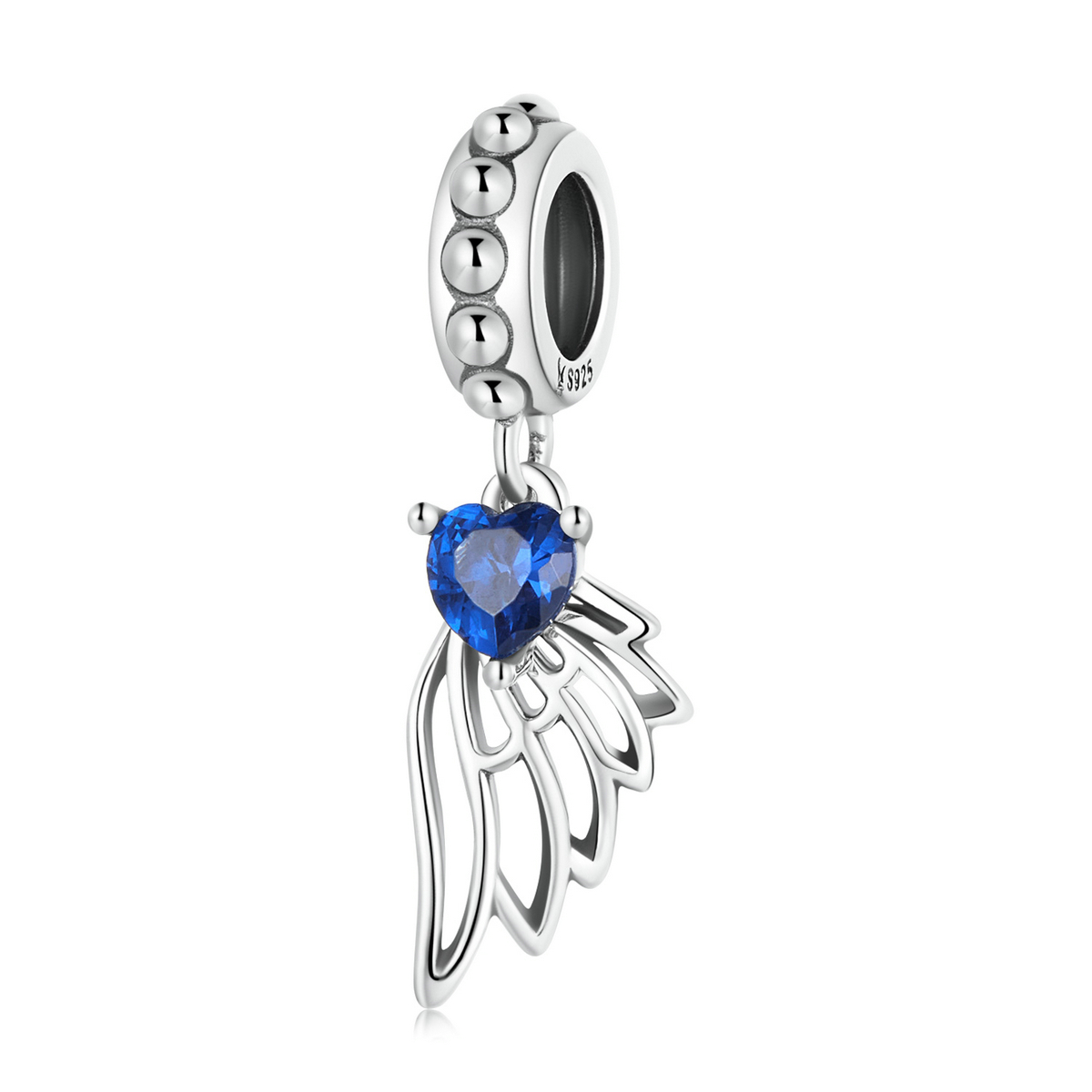 pandora style openwork out wings dangle charm scc2071