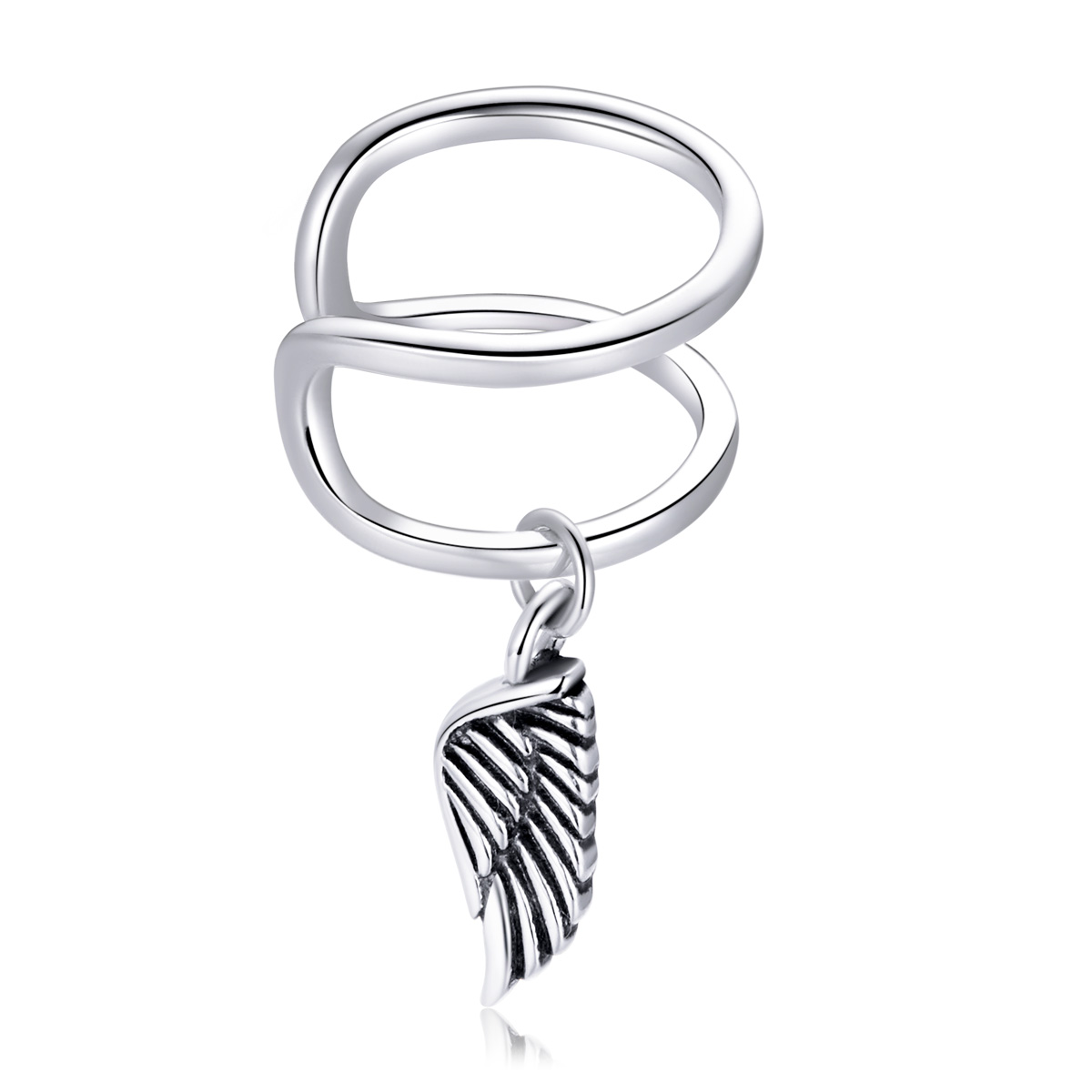 pandora style angel wings ear clip sce1200
