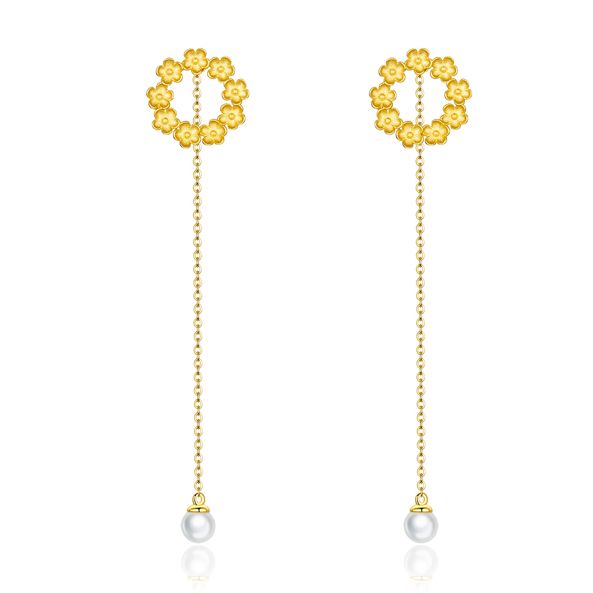 pandora style little flower drop earrings bse290