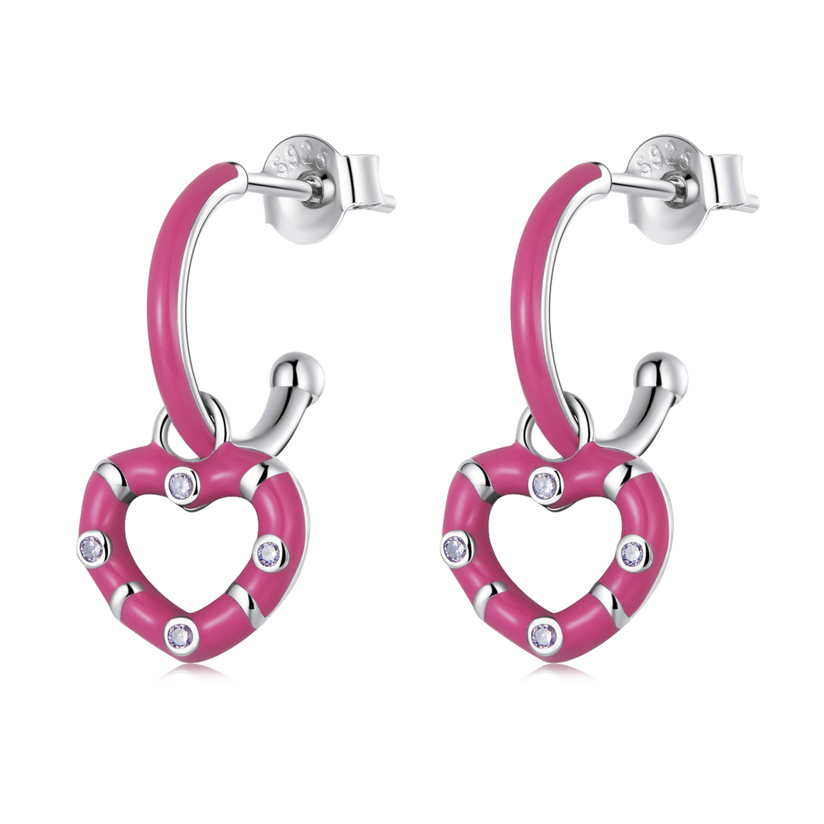 pandora style simple love drop earrings bse596