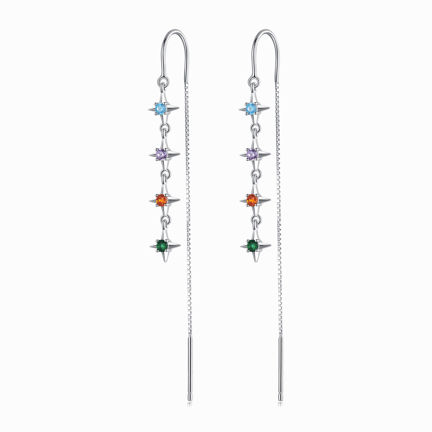 pandora style starry zirconium drop earrings sce1420