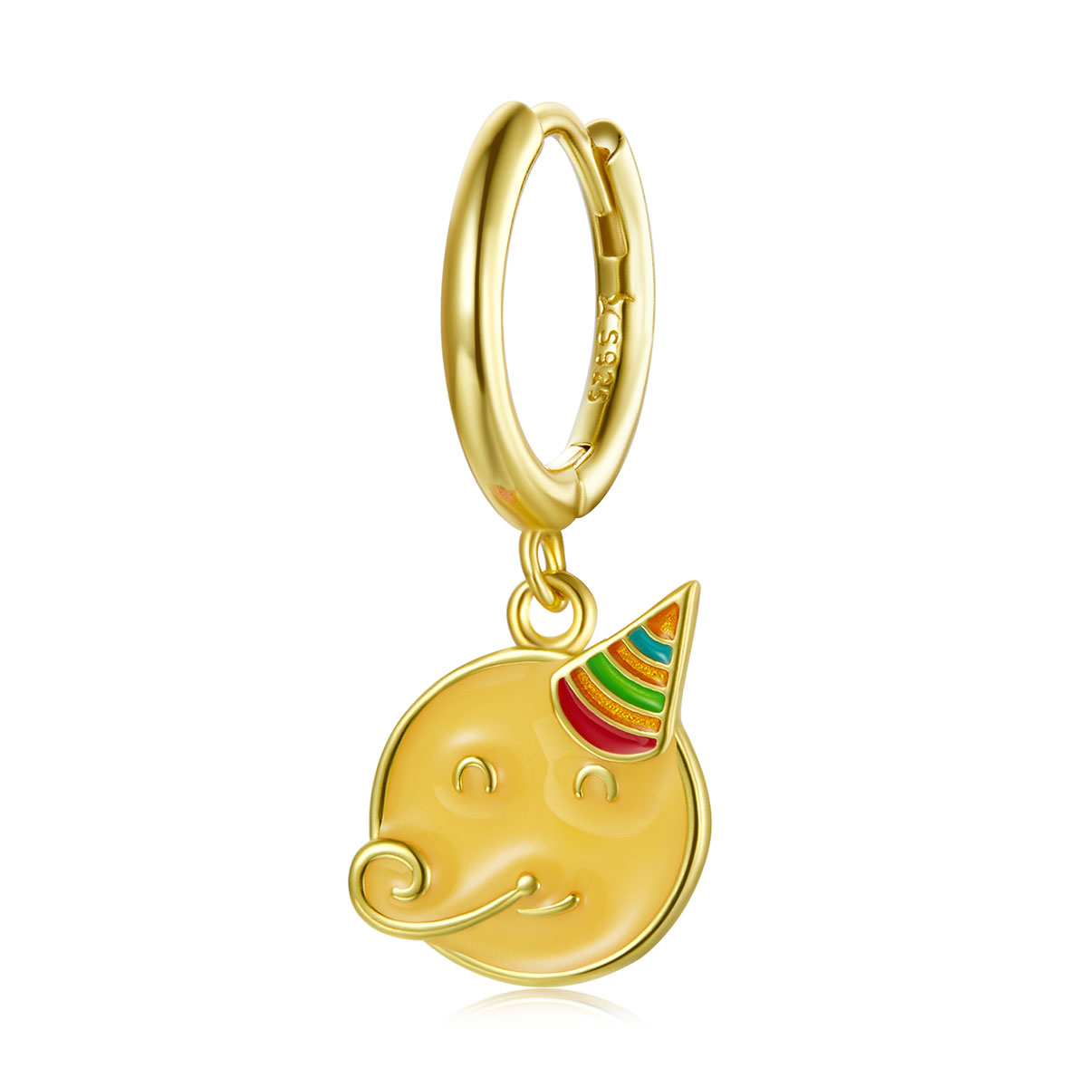 pandora style emoji celebrate hoop earrings sce1204 a