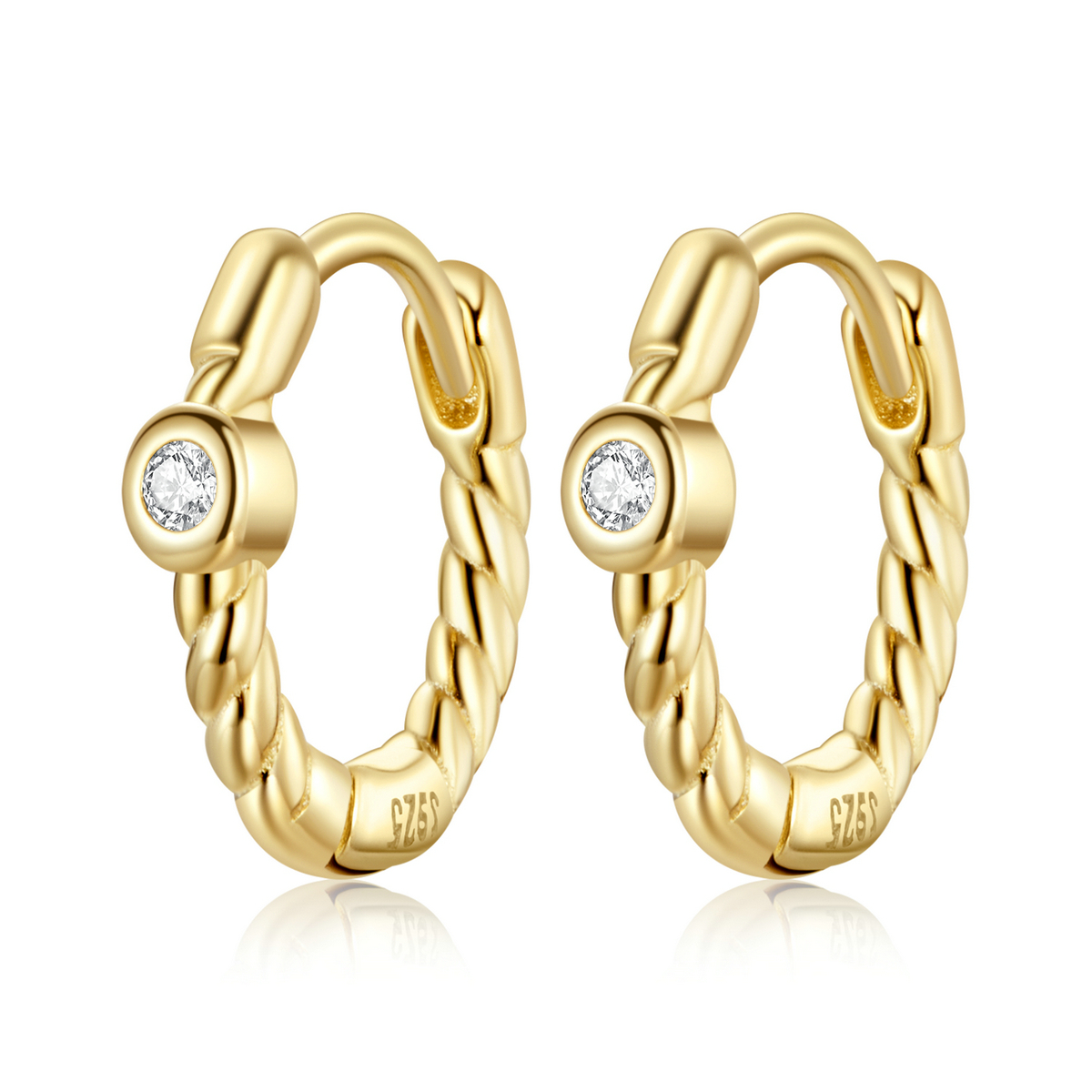 pandora style french hoop earrings sce1255