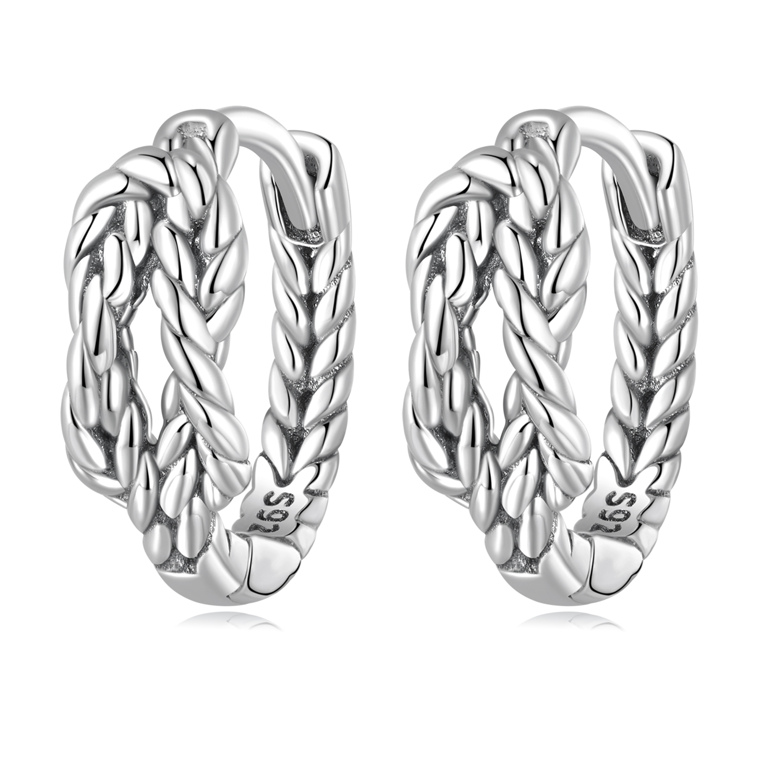 pandora style knot hoop earrings sce1523