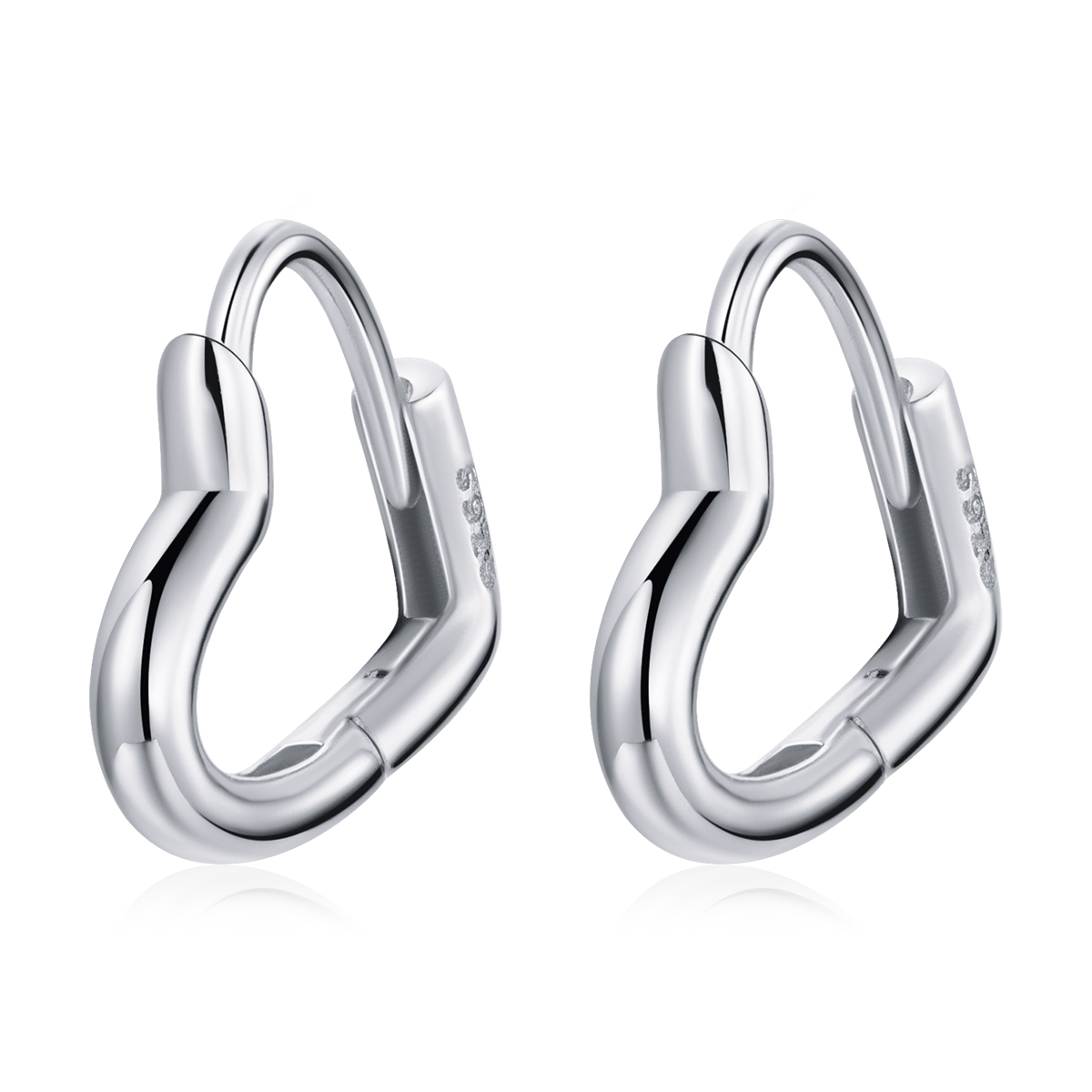 pandora style metal heart hoop earrings sce1174 a