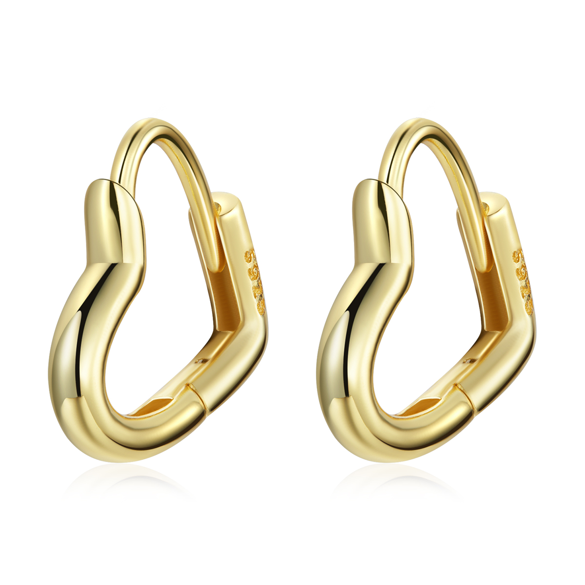 pandora style metal heart hoop earrings sce1174 b