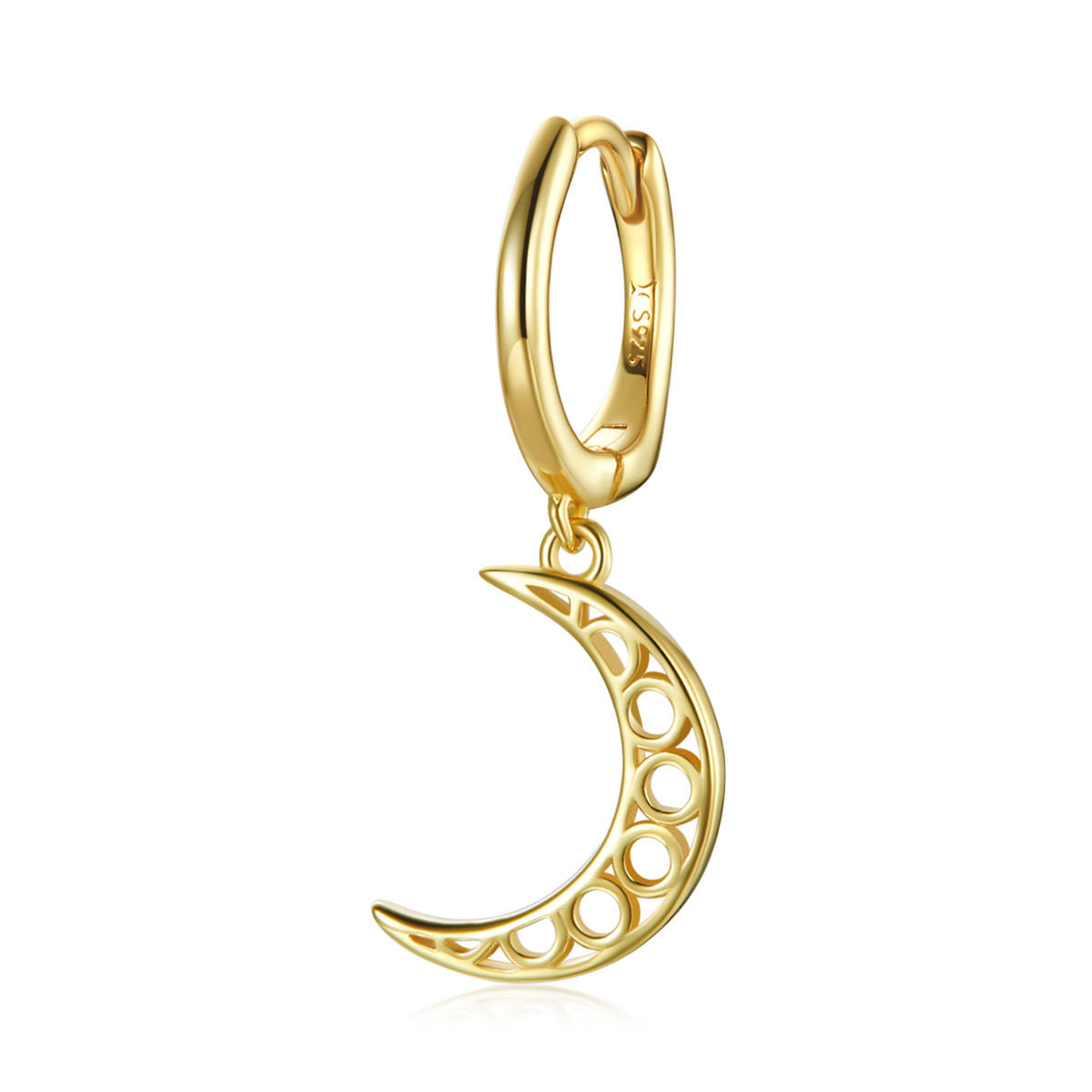 pandora style minimalism crescent hoop earrings sce1191