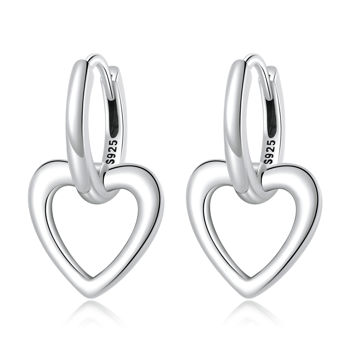 pandora style simple love hoop earrings sce1394