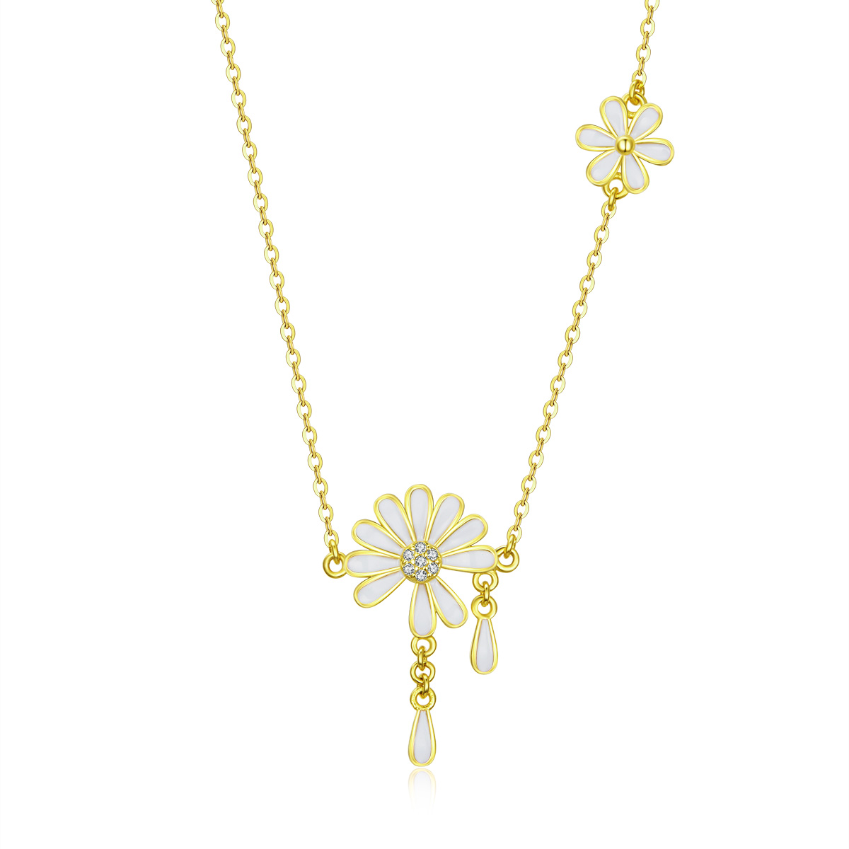 pandora style daisy necklace bsn076