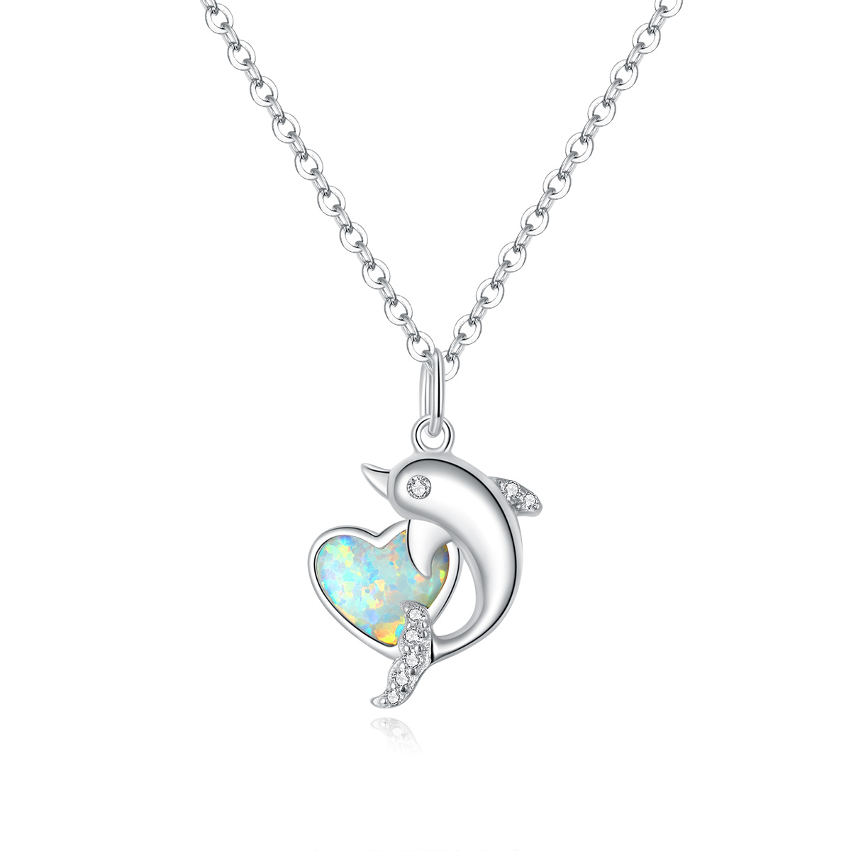 pandora style dolphin elf necklace scn412