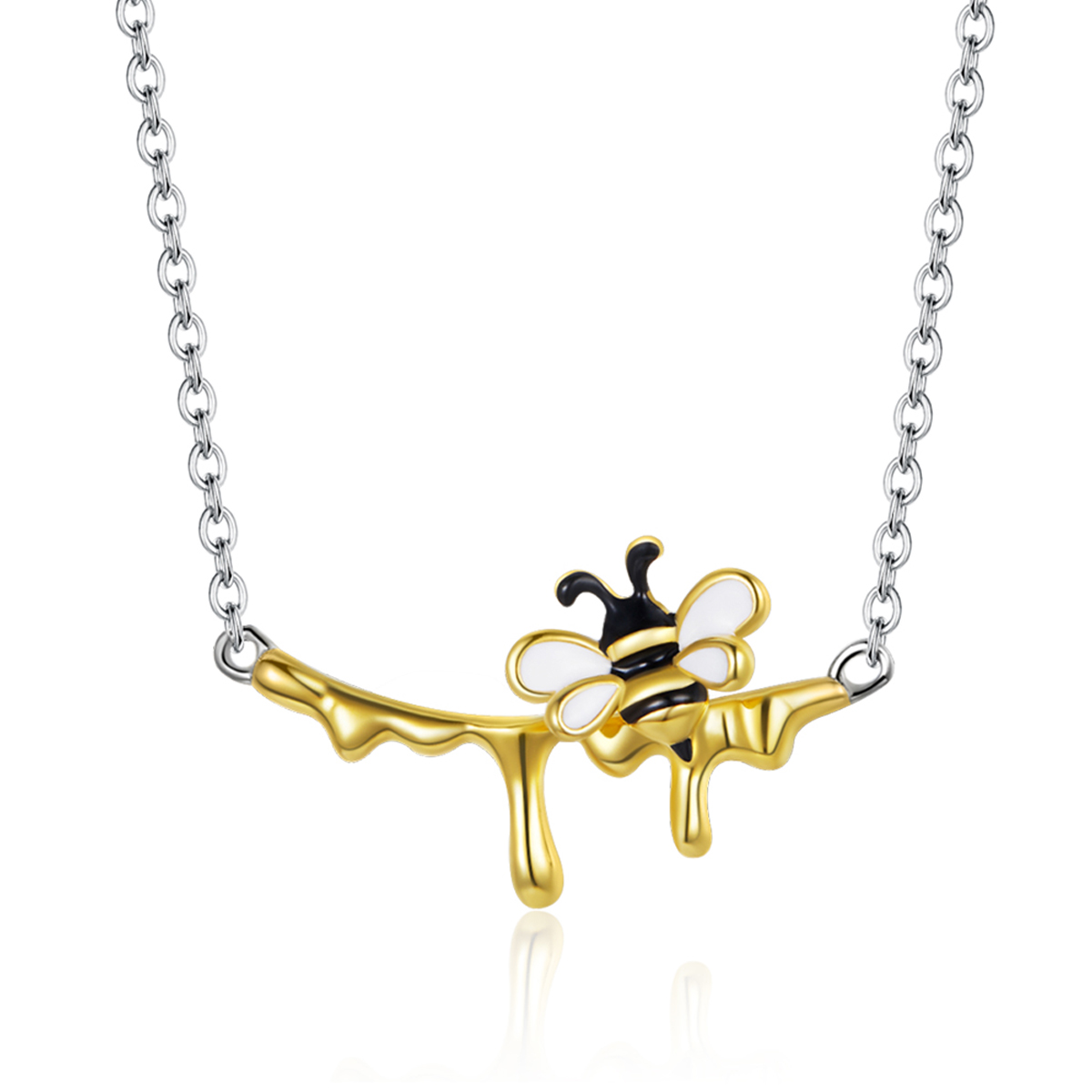pandora style honey and bee necklace scn460