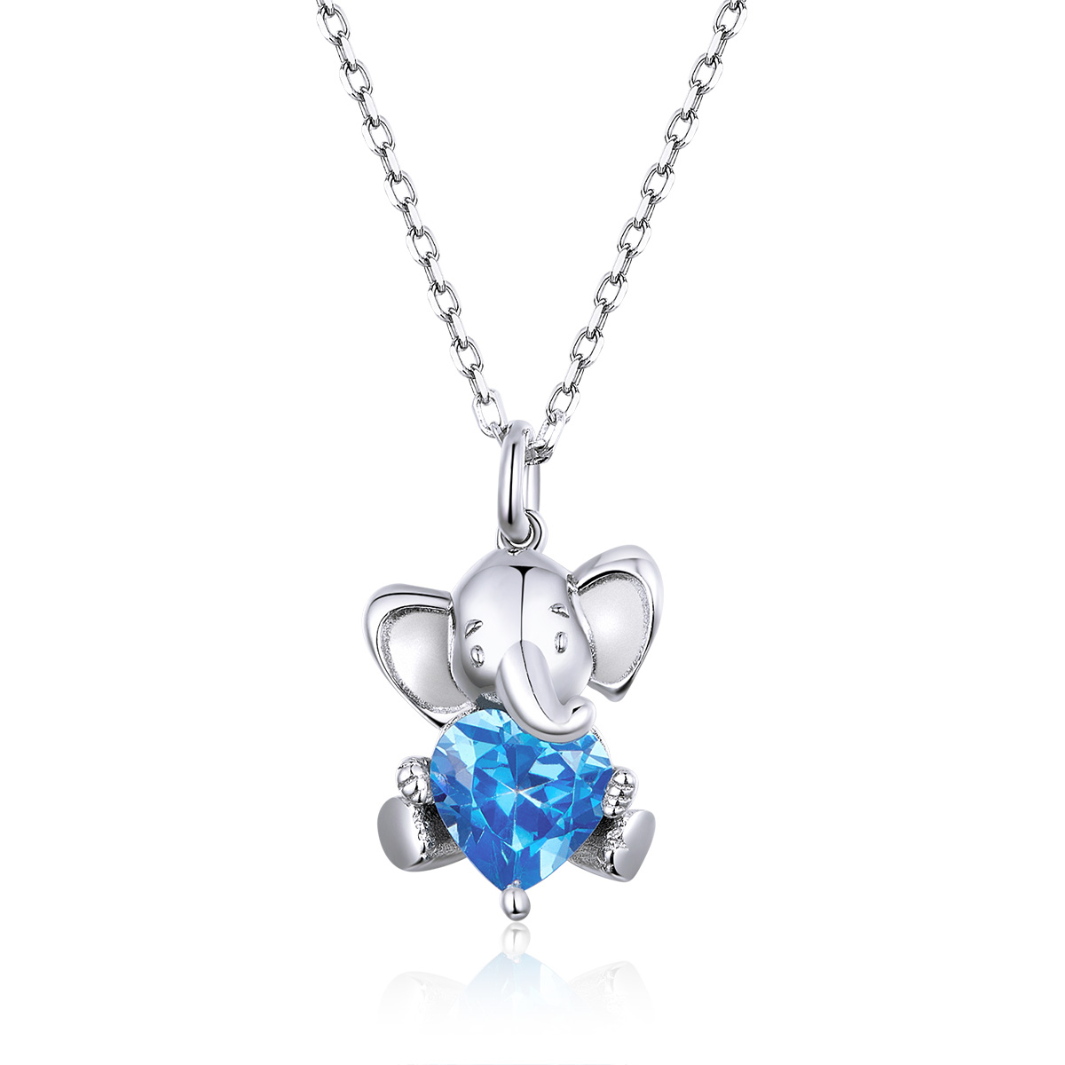 pandora style lively elephant necklace bsn180