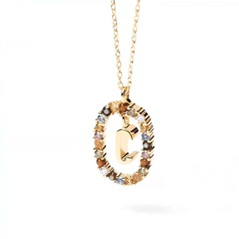 pandora style shine letter c necklace bsn245 c