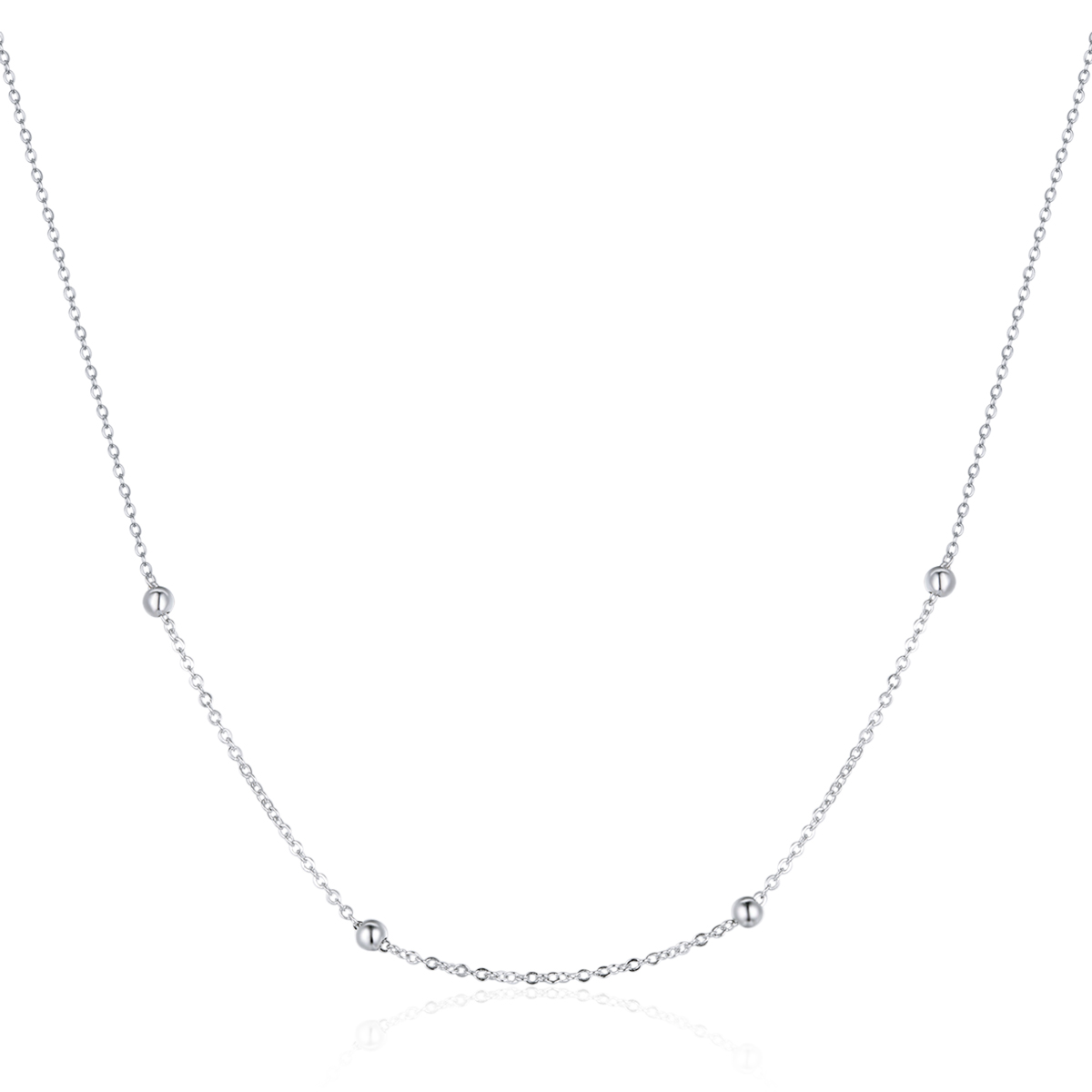 pandora style simple bead chain necklace bsn224