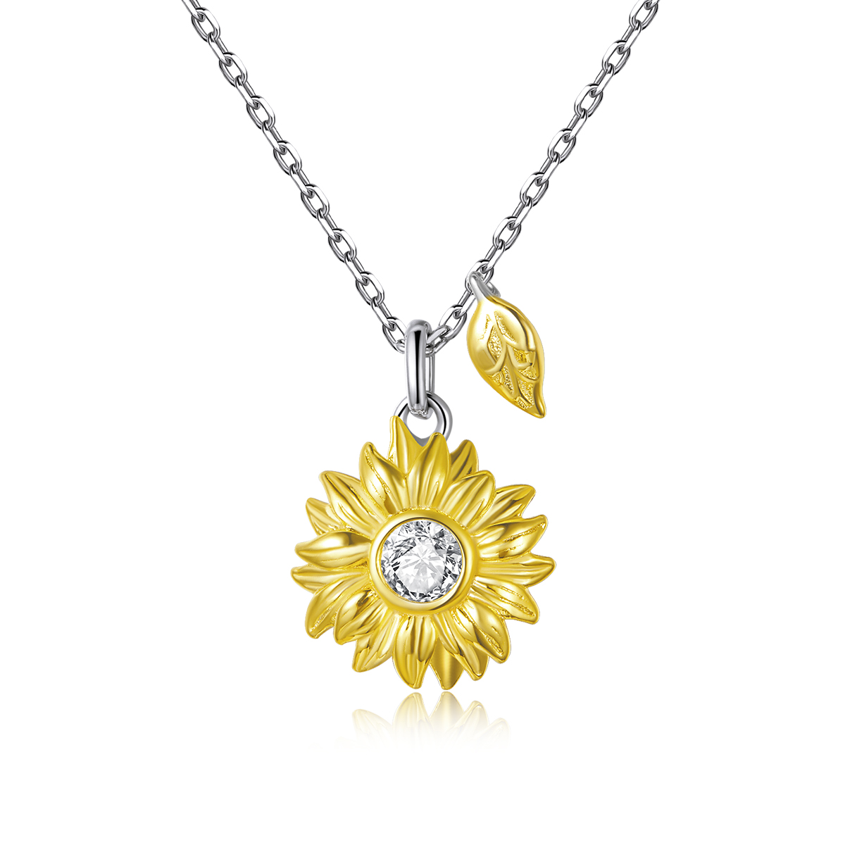 pandora style sun flower necklace bsn212